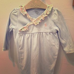 Ralph Lauren blue striped and floral one piece